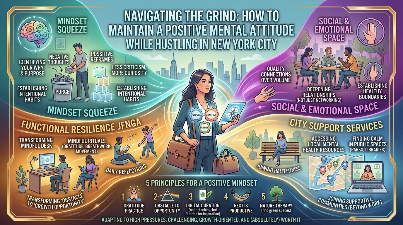 how to maintain a positive mental attitude while hustling in new york city