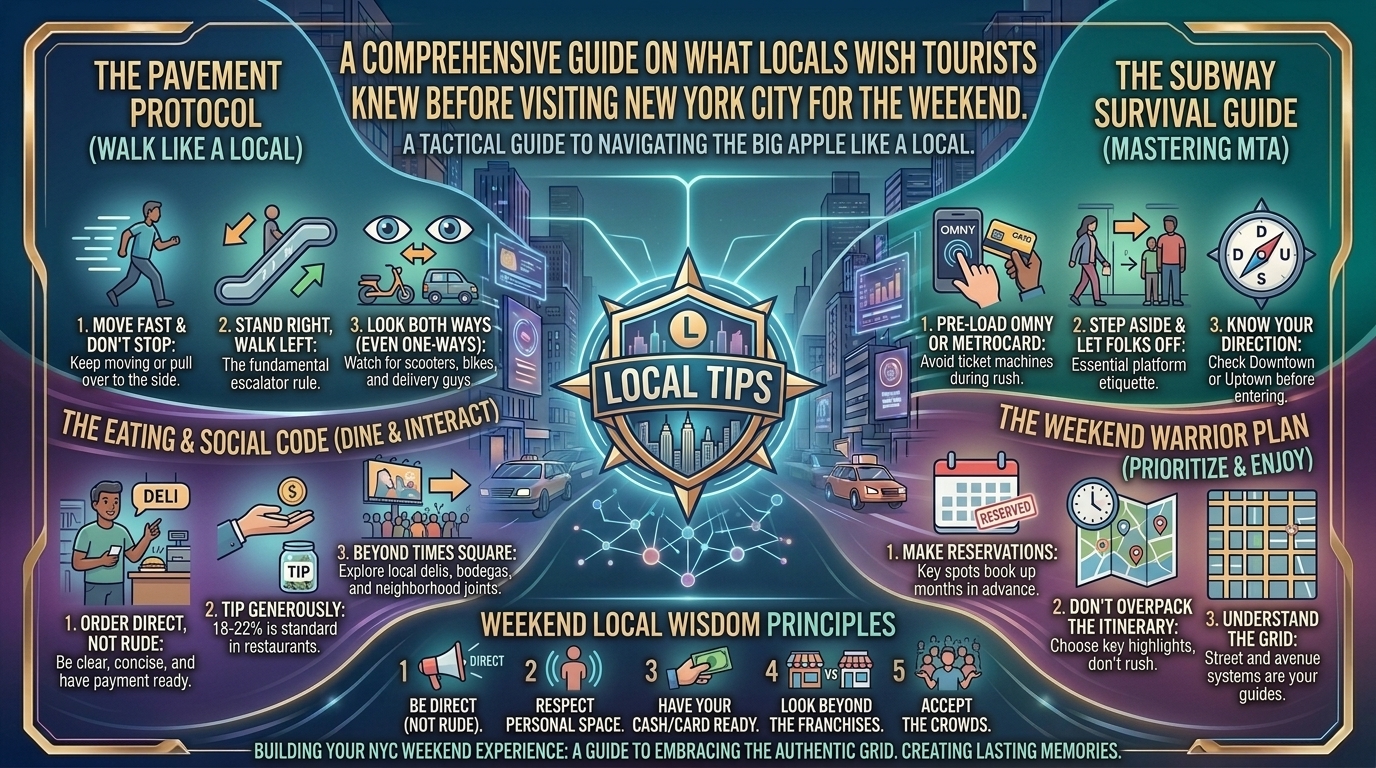 what locals wish tourists knew before visiting new york city for the weekend