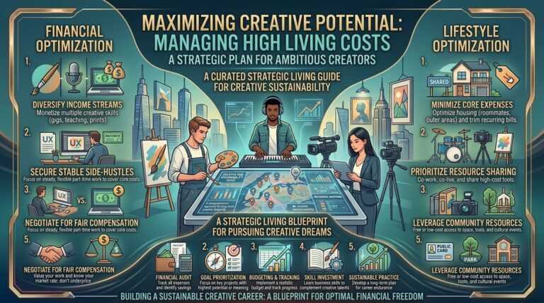 How to manage high living costs while trying to pursue your creative dreams