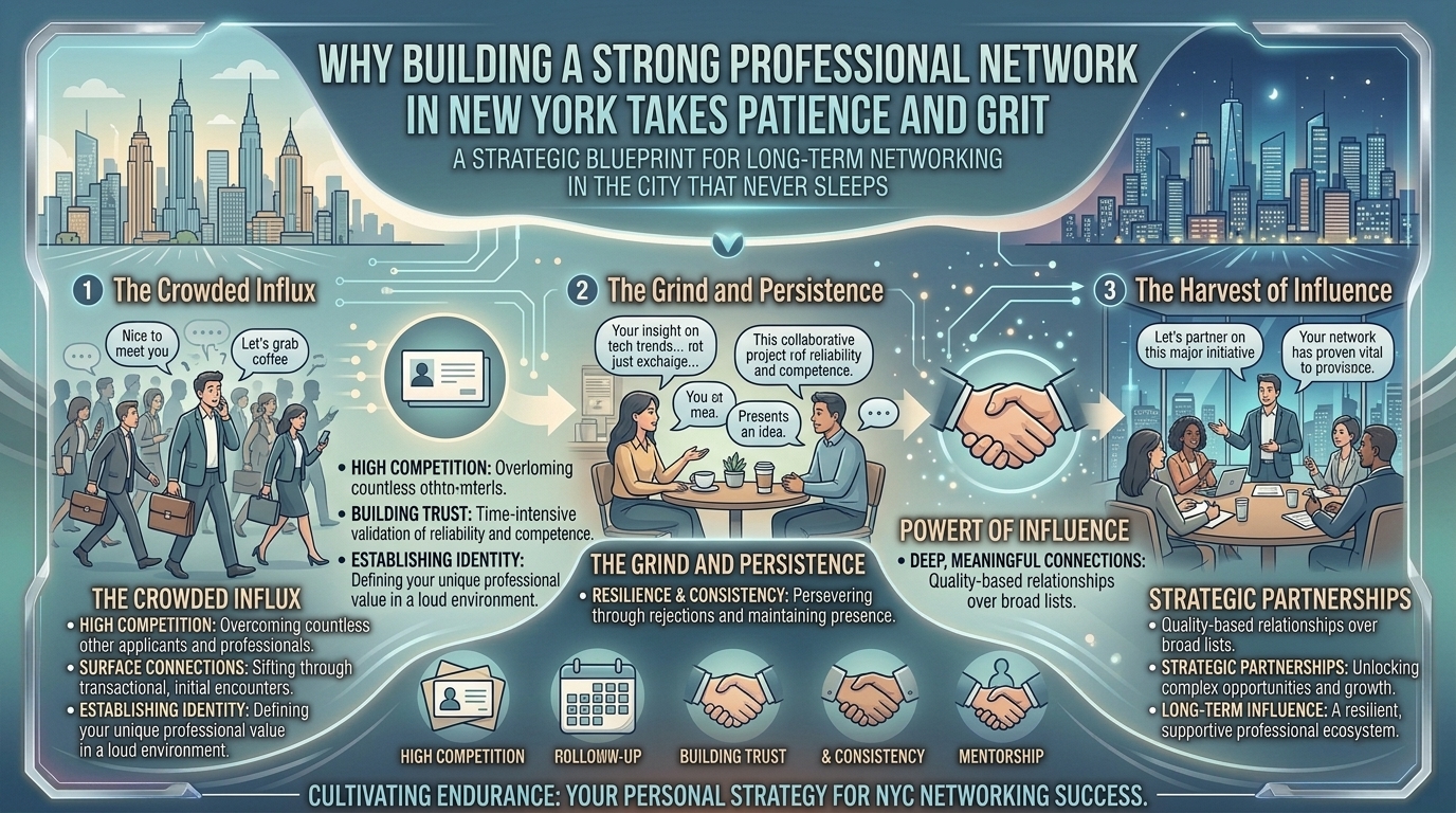 why building a strong professional network in new york takes patience and grit