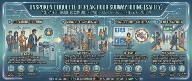 The unspoken etiquette of riding the subway during peak commuting hours safely