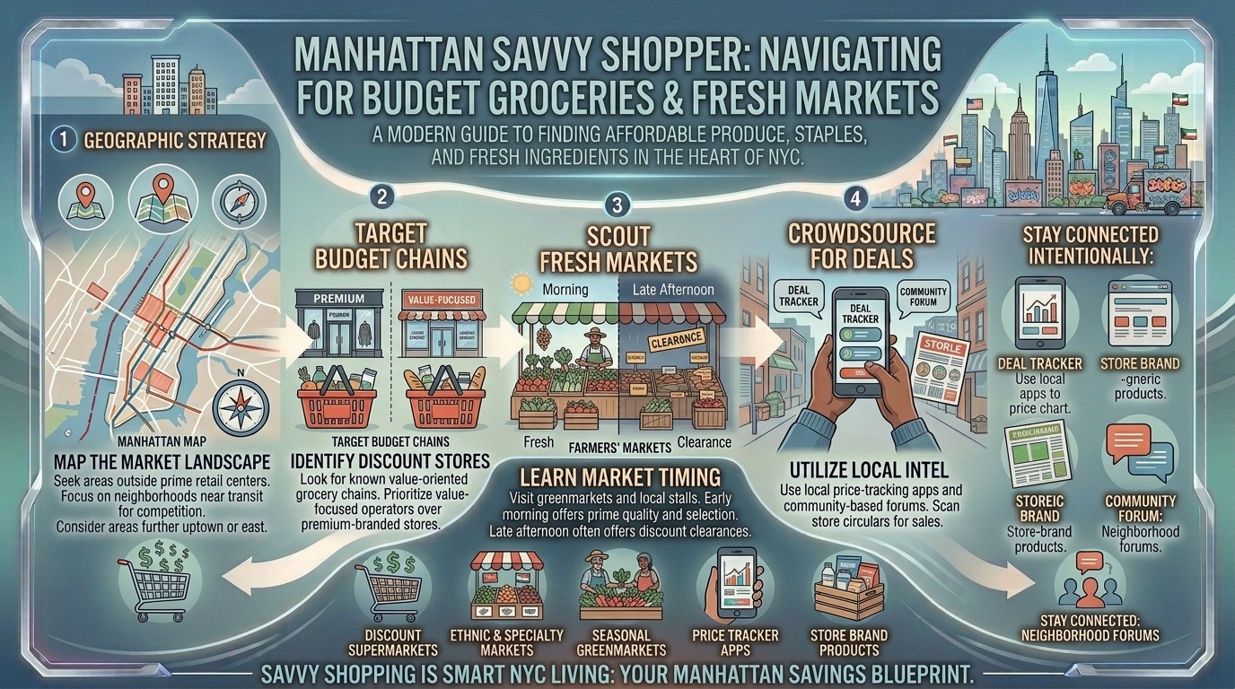 how to find budget friendly grocery stores and fresh markets in manhattan
