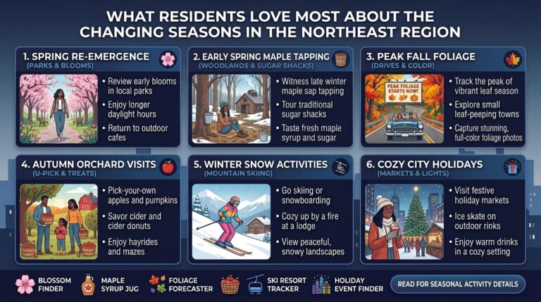 What residents love most about the changing seasons in the northeast region