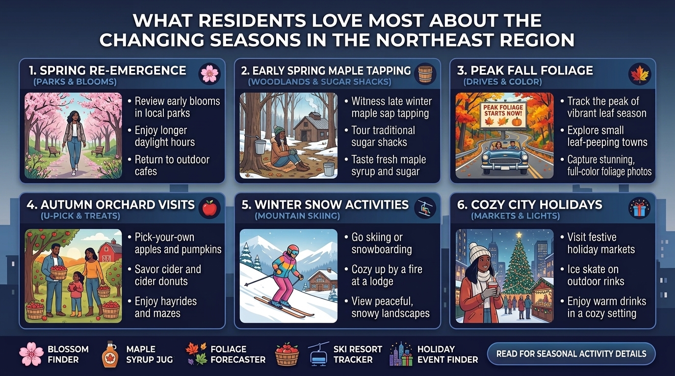 what residents love most about the changing seasons in the northeast region