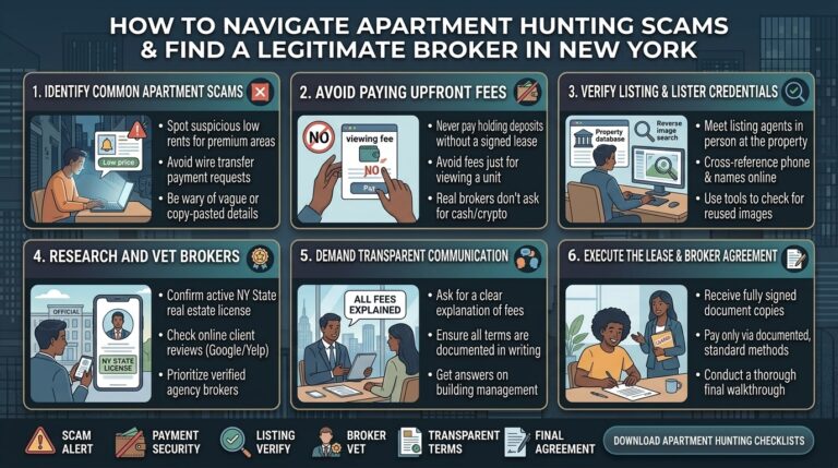 How to navigate apartment hunting scams and find a legitimate broker in new york