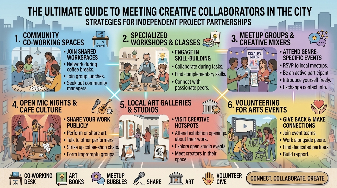the best ways to meet creative collaborators for independent projects in the city