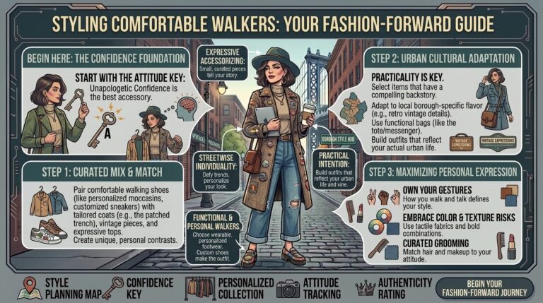 How to style comfortable walking shoes without sacrificing your fashion forward outfit