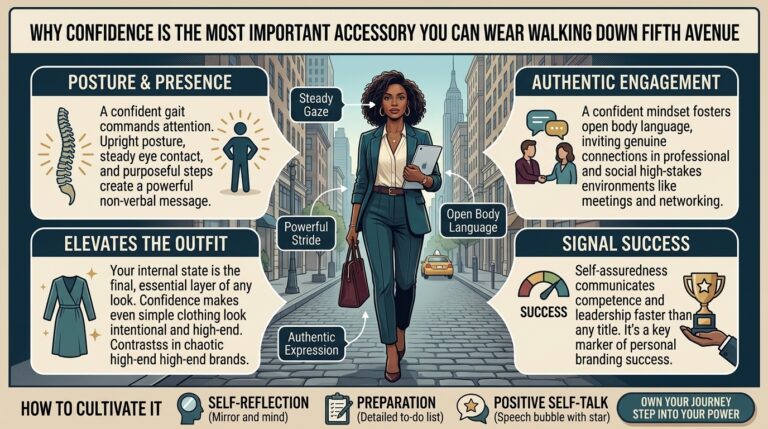 Why confidence is the most important accessory you can wear walking down fifth avenue