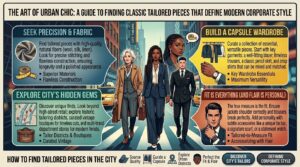 how to find classic tailored pieces that define modern corporate chic in the city