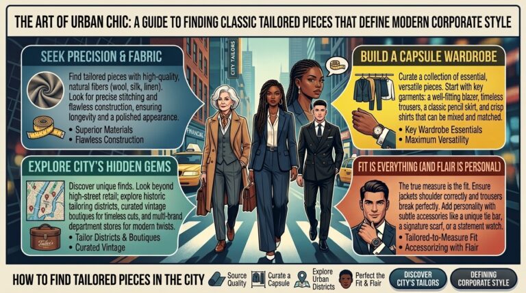 How to find classic tailored pieces that define modern corporate chic in the city