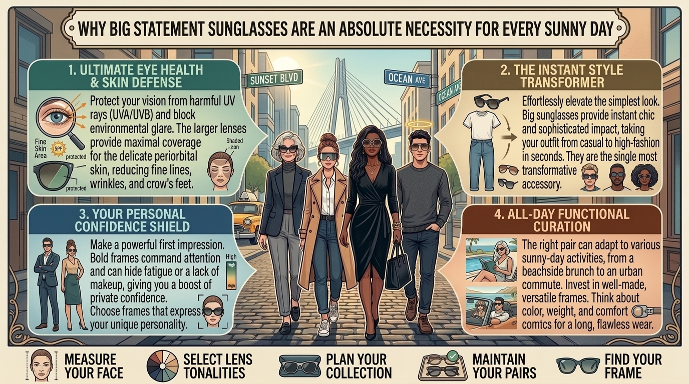 why big statement sunglasses are an absolute necessity for every sunny day here