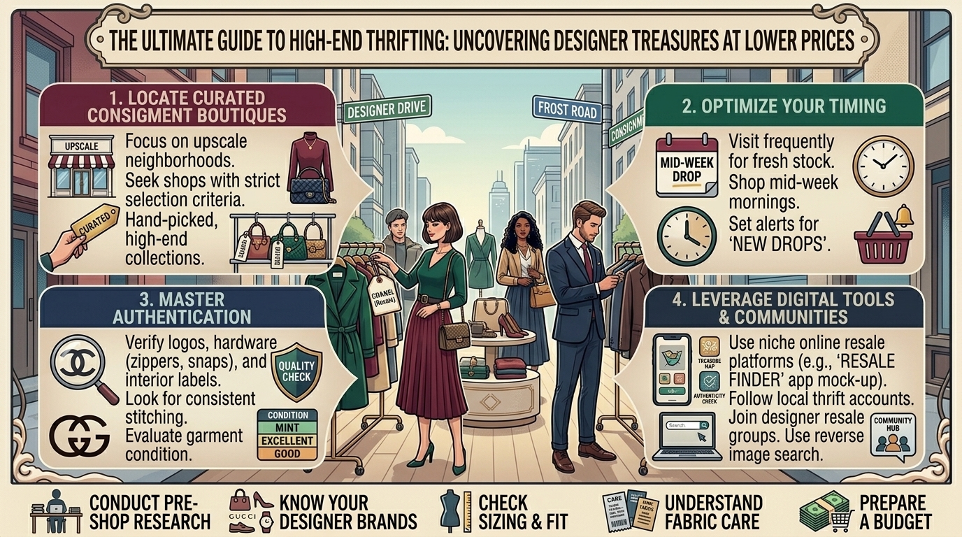 where to find high end thrift stores carrying designer clothing items at lower prices