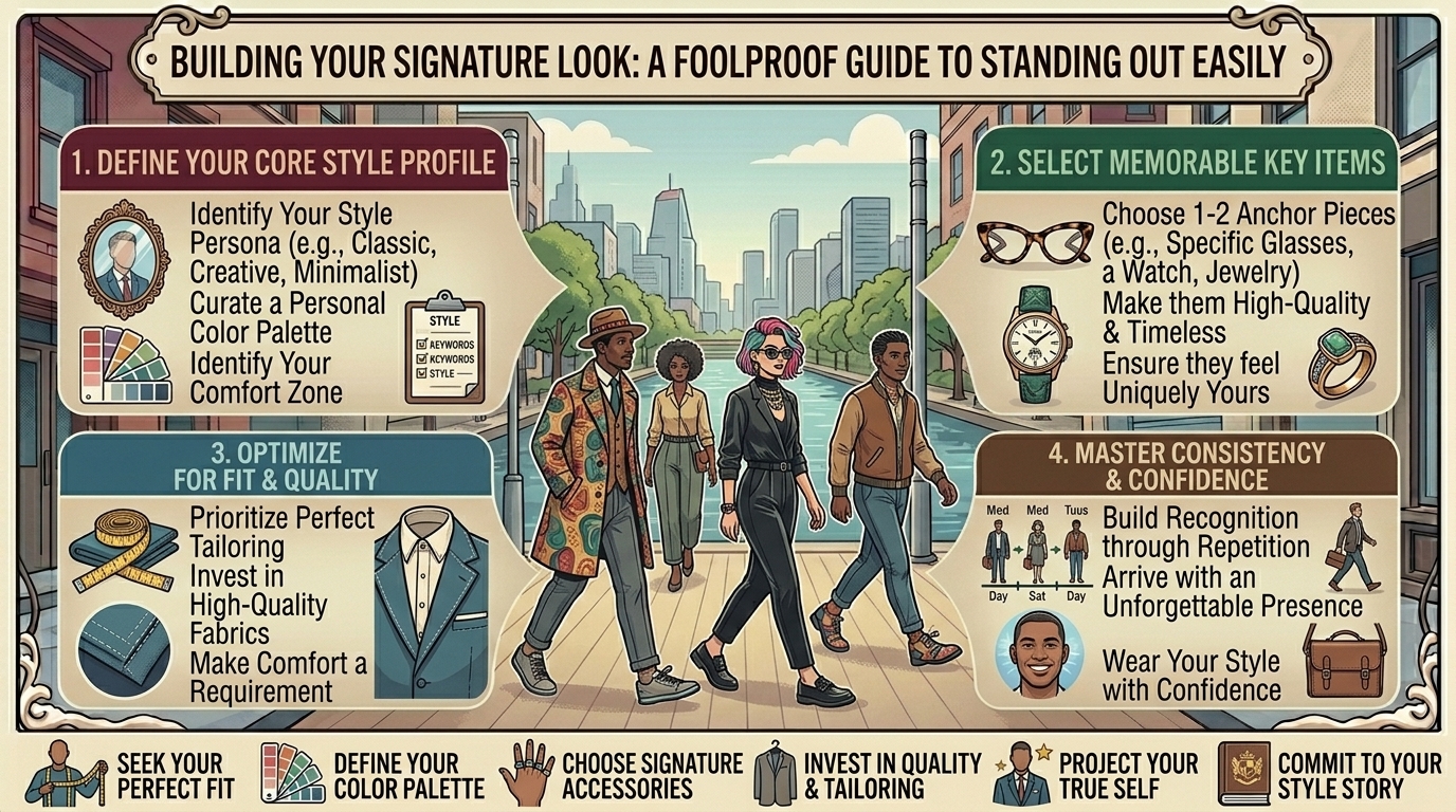 how to build a signature look that makes you stand out in a crowd easily