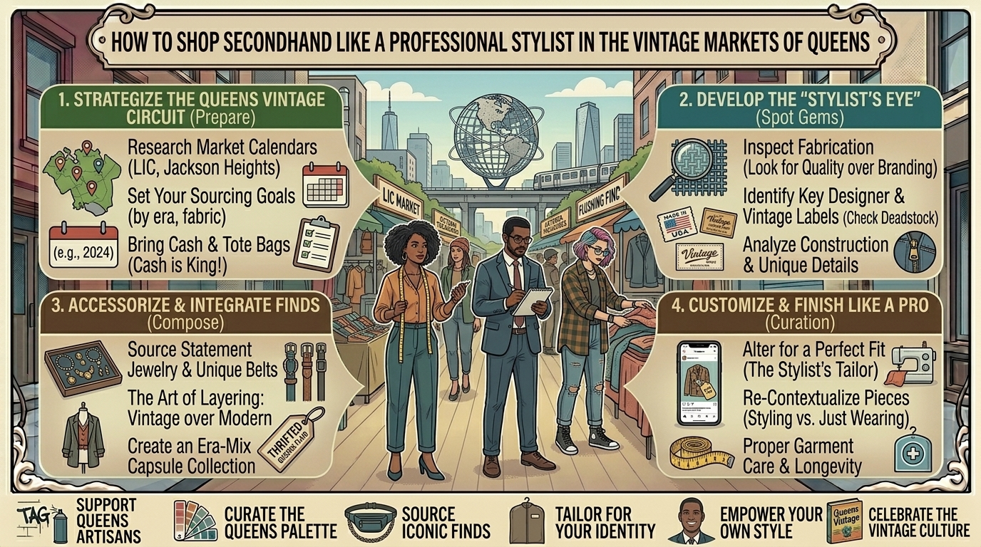 how to shop secondhand like a professional stylist in the vintage markets of queens