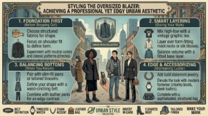 how to style oversized blazers for a professional yet edgy urban look today