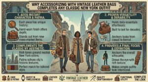 why accessorizing with vintage leather bags completes any classic new york outfit