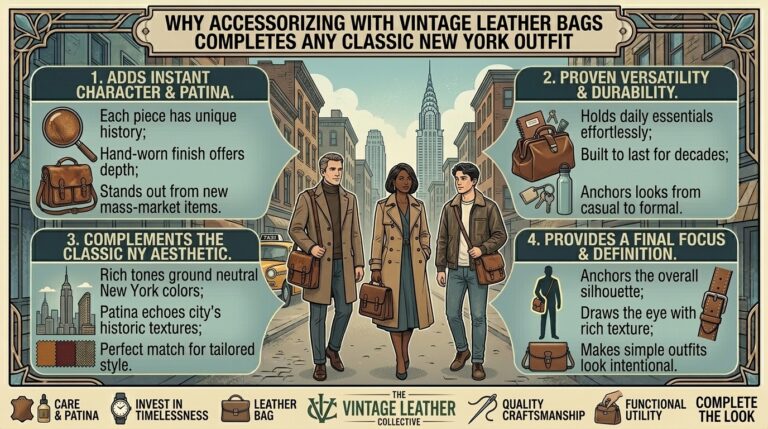 Why accessorizing with vintage leather bags completes any classic new york outfit