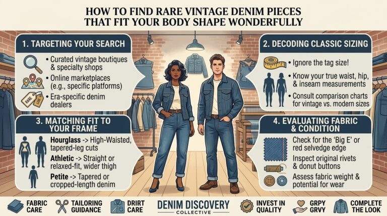 How to find rare vintage denim pieces that fit your body shape wonderfully