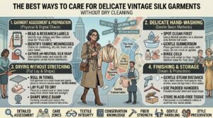 the best ways to care for delicate vintage silk garments without dry cleaning