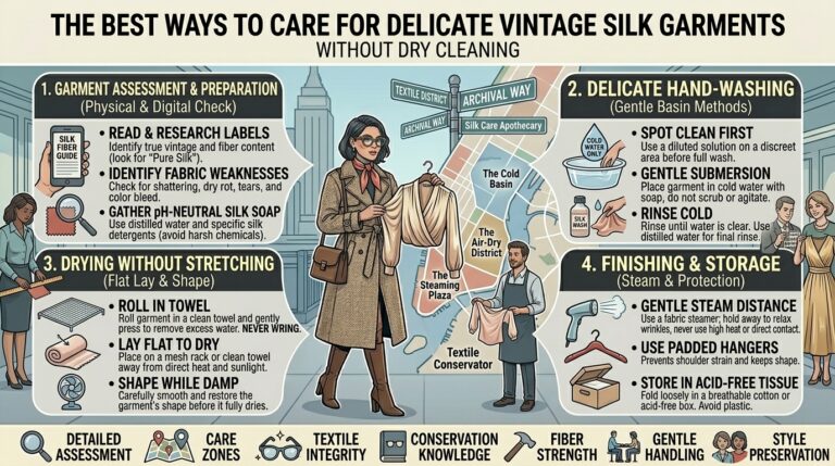 The best ways to care for delicate vintage silk garments without dry cleaning