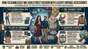 How to mix high street fashion brands with luxury vintage accessories seamlessly
