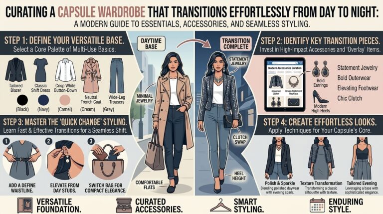 How to curate a capsule wardrobe that transitions effortlessly from day to night