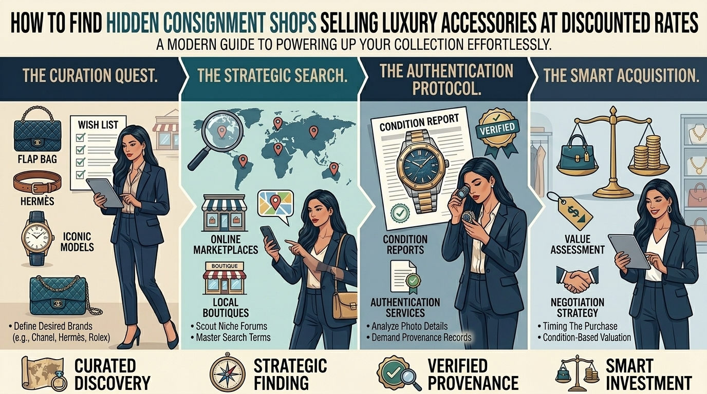 how to find hidden consignment shops selling luxury accessories at discounted rates