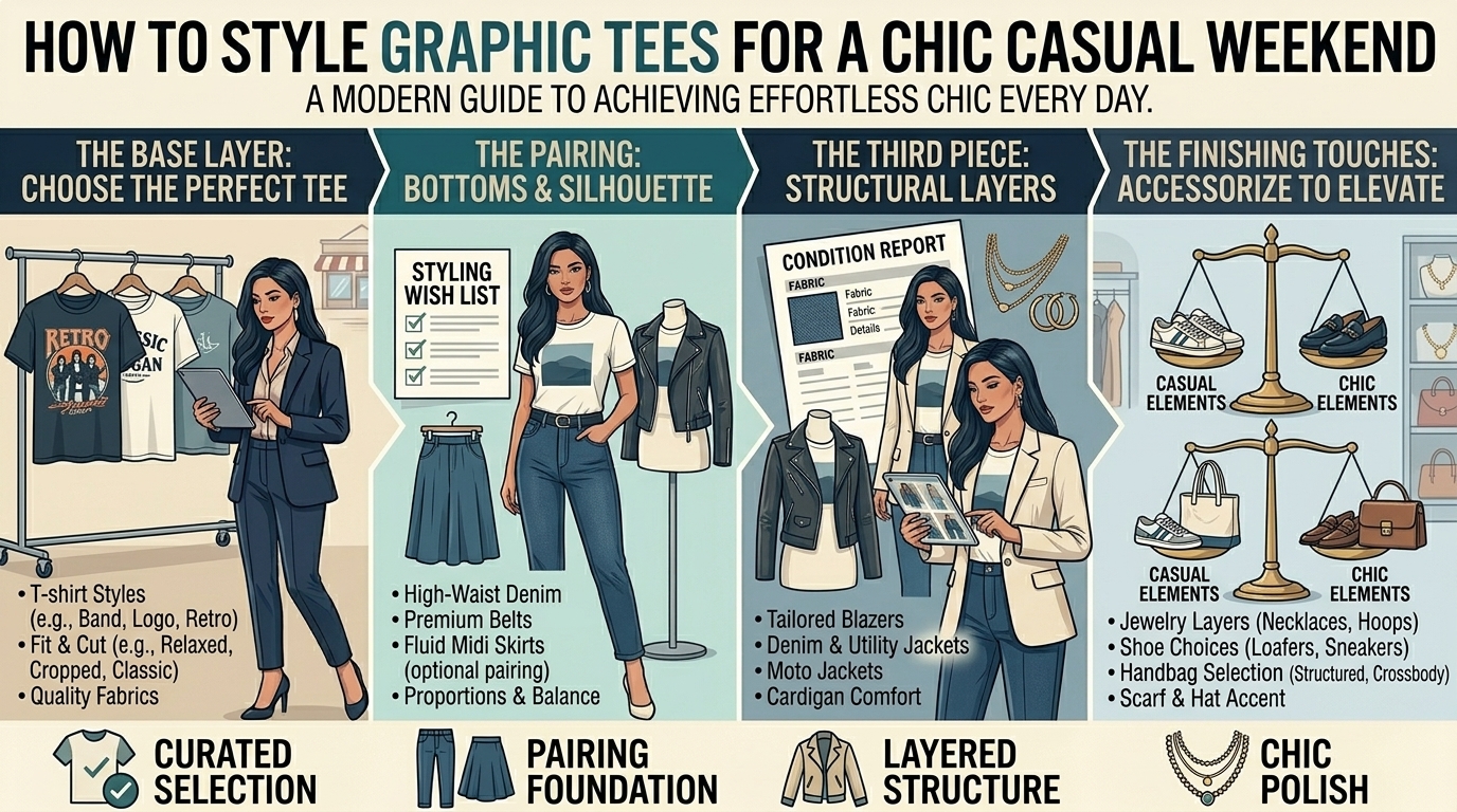 the best ways to style graphic tees for a chic casual weekend look