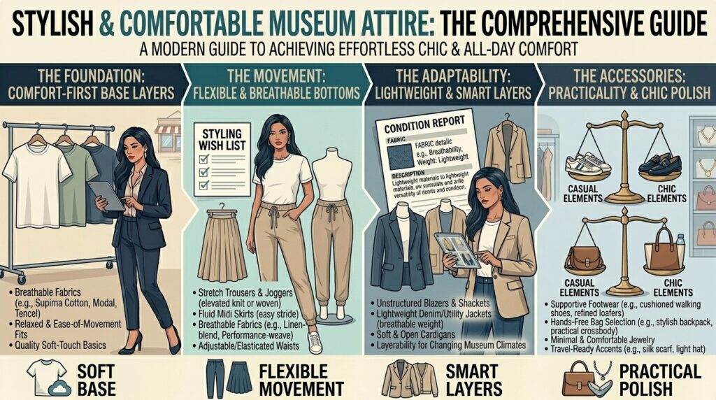 How to dress stylishly while staying completely comfortable during long museum visits