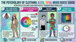 the psychology of clothing and how wearing bold colors boosts your mood instantly