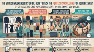 how to pack a stylish capsule weekend bag for a quick getaway outside the city