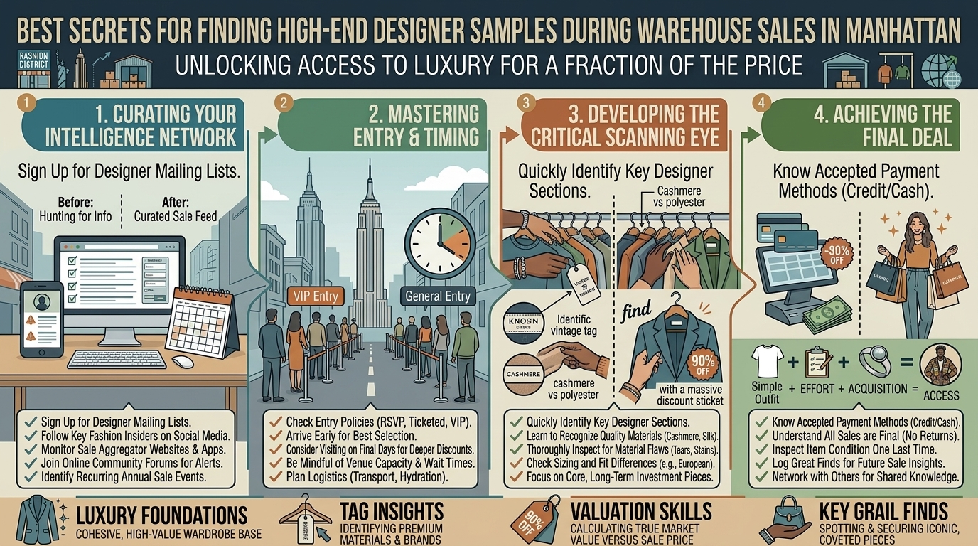 the best secrets for finding high-end designer samples during warehouse sales in manhattan