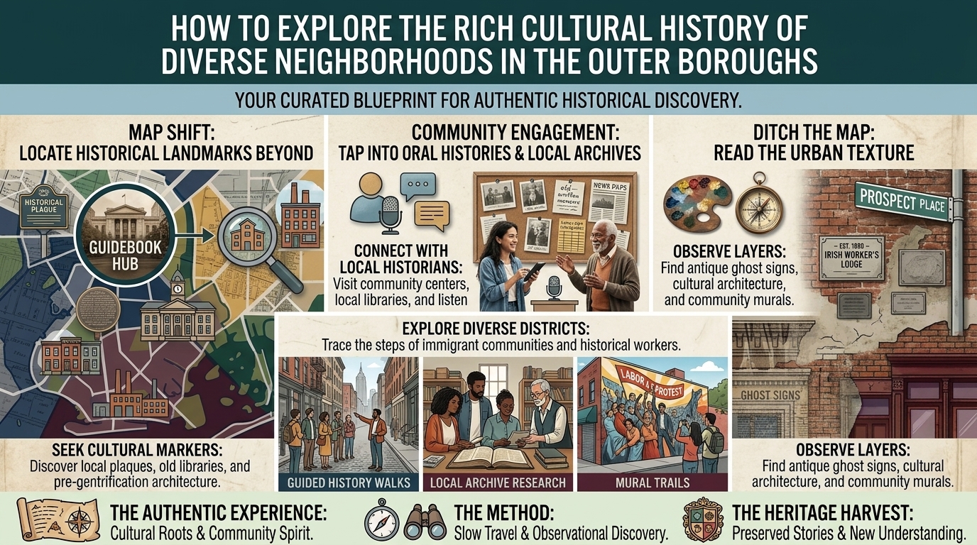 how to explore the rich cultural history of diverse neighborhoods in the outer boroughs