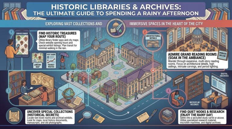 How to spend a rainy afternoon exploring historic indoor public libraries and archives