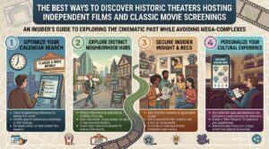 how to find historic theaters hosting independent films and classic movie screenings
