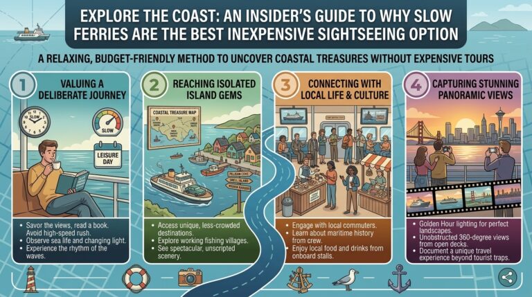 Why taking a slow ferry ride is the best inexpensive sightseeing option available