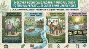how to explore botanical gardens that offer a peaceful escape from urban noise