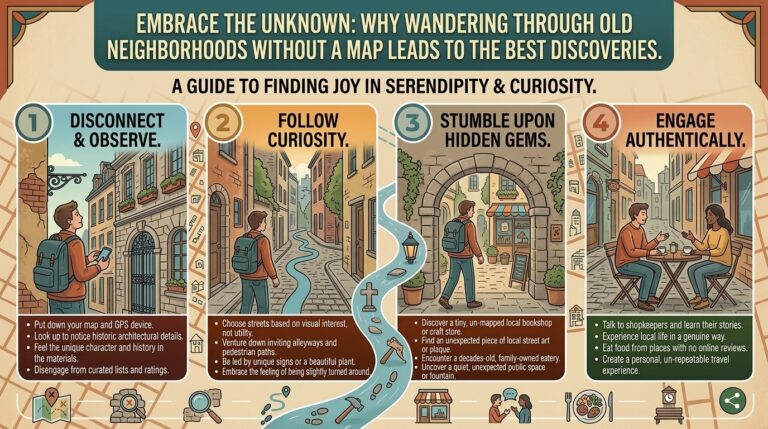 Why wandering through old neighborhoods without a map leads to the best discoveries