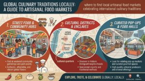 where to find local artisanal food markets celebrating international culinary traditions here