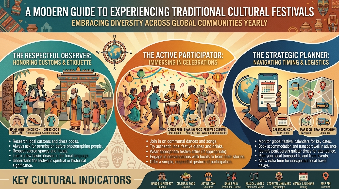 how to experience traditional cultural festivals held across different ethnic communities yearly