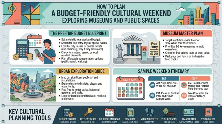 How to plan a budget friendly cultural weekend exploring museums and public spaces