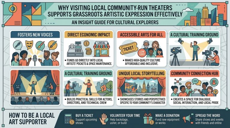 Why visiting local community-run theaters supports grassroots artistic expression effectively
