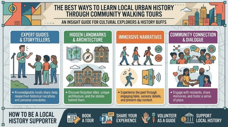 The best ways to learn about local urban history through community walking tours