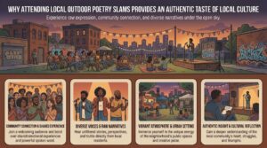 why attending local outdoor poetry slams provides an authentic taste of local culture