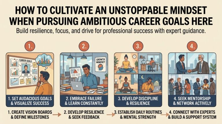 How to cultivate an unstoppable mindset when pursuing ambitious career goals here