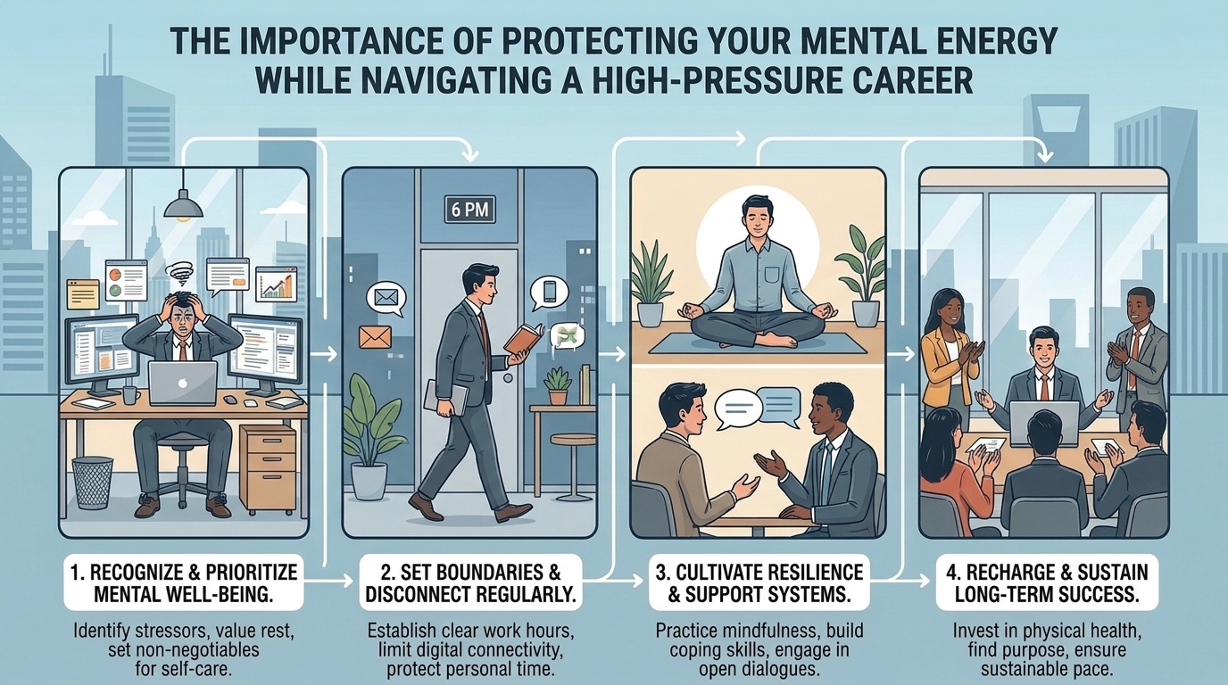 the importance of protecting your mental energy while navigating a high pressure career