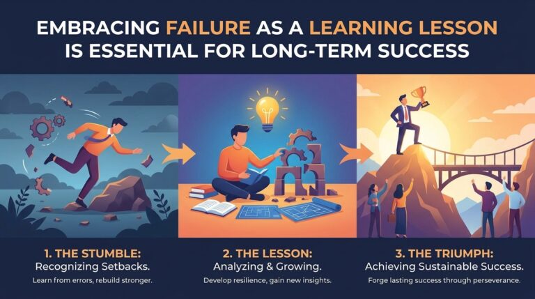 Why embracing failure as a learning lesson is essential for long term success
