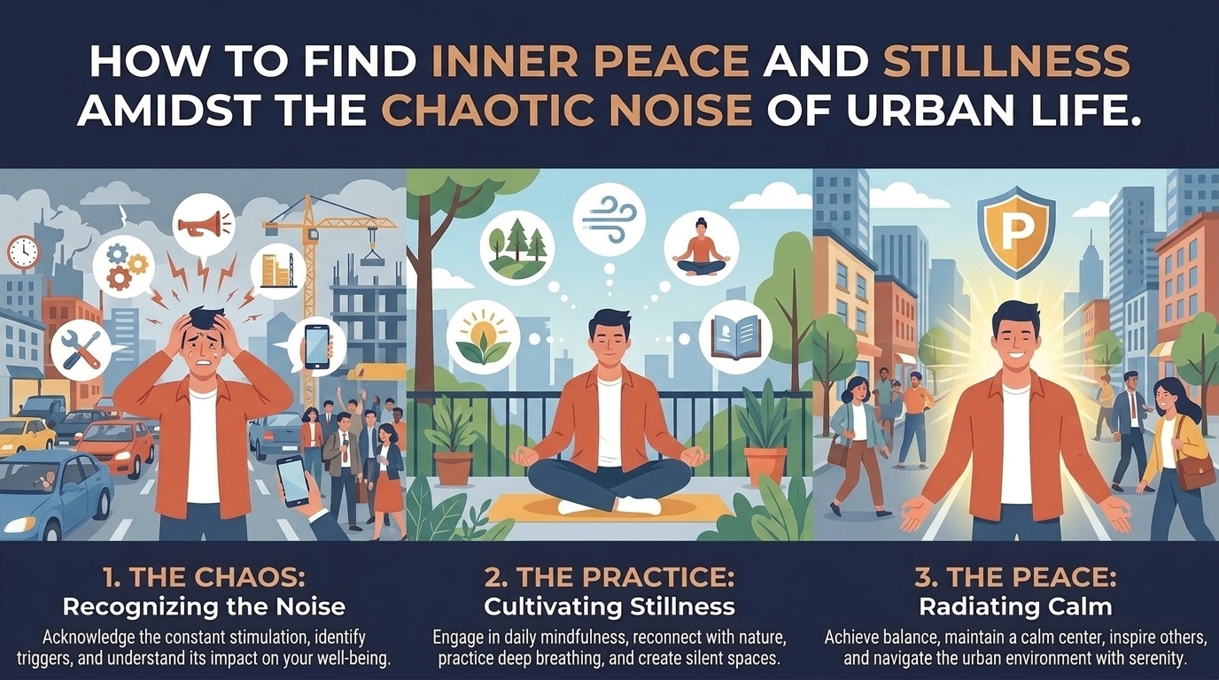 how to find inner peace and stillness amidst the chaotic noise of urban life