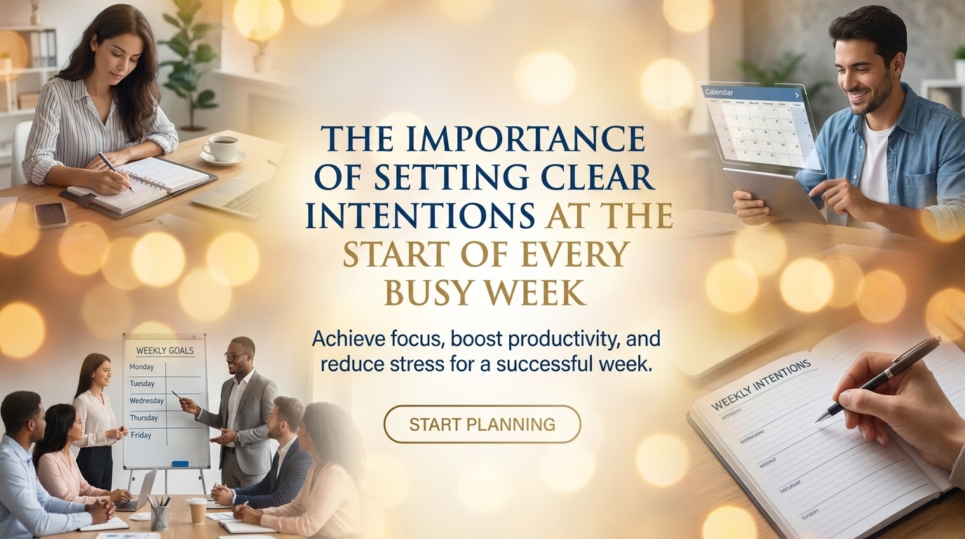 the importance of setting clear intentions at the start of every busy week