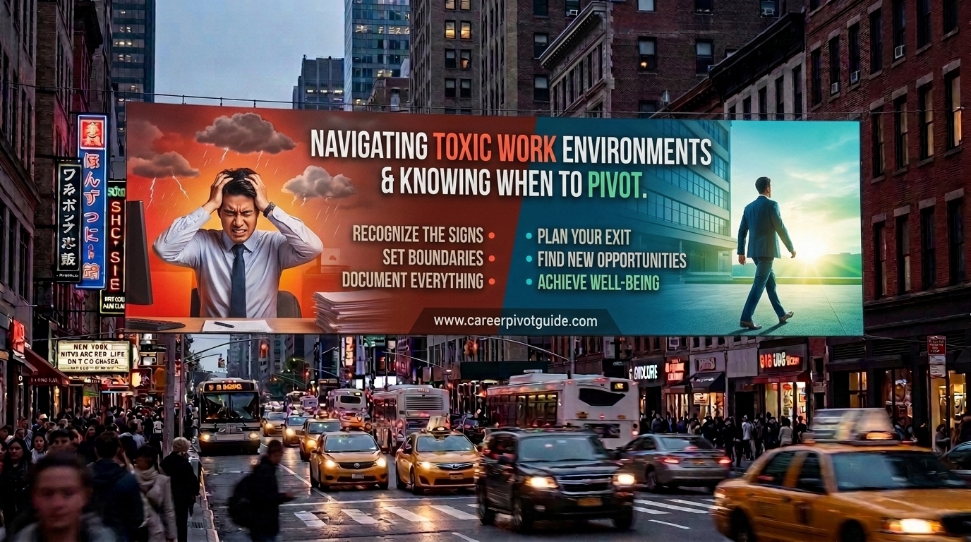 how to handle toxic work environments and know when it is time to pivot